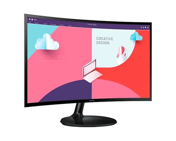 Samsung 24" Essential Curved Monitor S3 S36C with round stand - Image 2