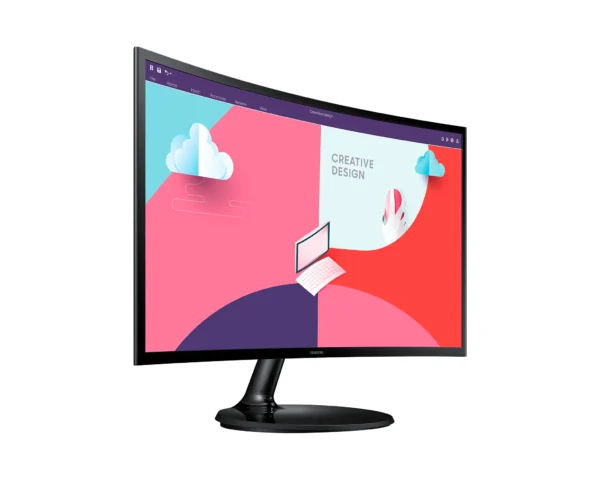 Samsung 24" Essential Curved Monitor S3 S36C with round stand - Image 3