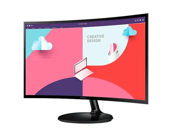 Samsung 24" Essential Curved Monitor S3 S36C with round stand - Image 4
