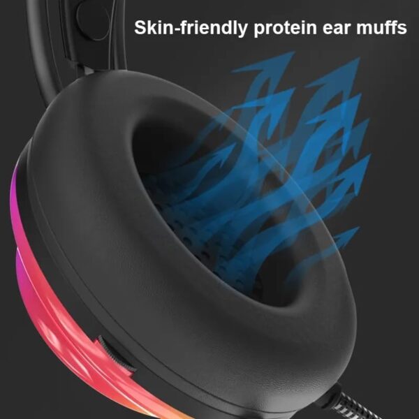 Lenovo G30B RGB USB 7.1 Virtual Surrounded Gaming Headphone – Dual 50mm Drivers – Noise Reduction mic – In Line Control For PC (ThinkPlus) | Black - Image 6