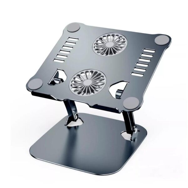 Laptop Foldable Stand Dual Fan Aluminum Alloy