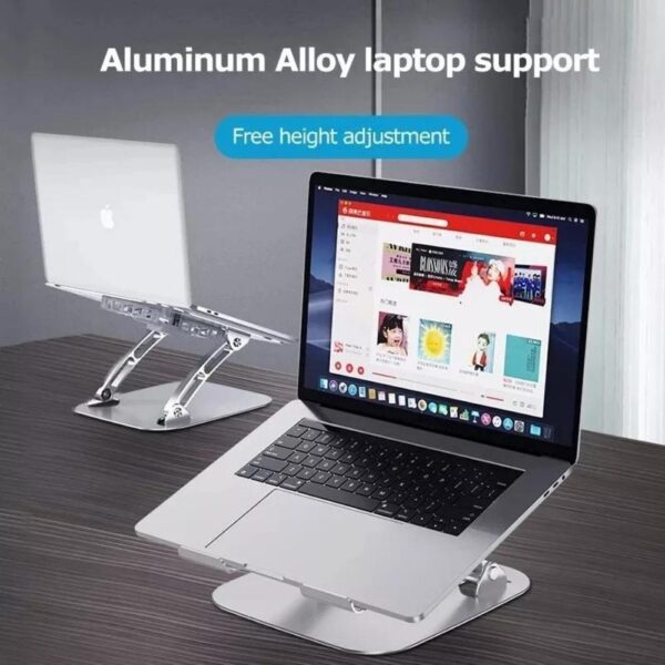 Laptop Foldable Stand Dual Fan Aluminum Alloy - Image 5